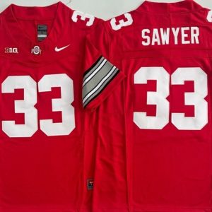 Ohio State Buckeyes Red #33 SAWYER jersey