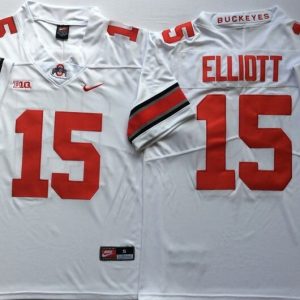 Ohio State Buckeyes White #15 ELLIOTT jersey
