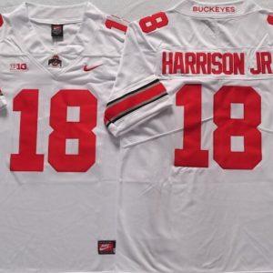 Ohio State Buckeyes White #18 HARRISON JR._1 jersey