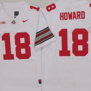 Ohio State Buckeyes White #18 HOWARD jersey