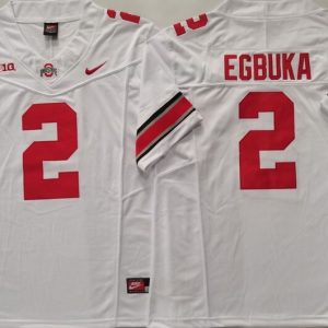 Ohio State Buckeyes White #2 EGBUKA jersey