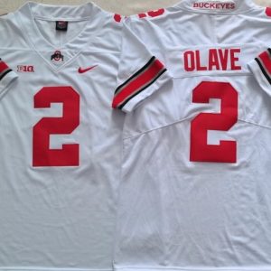 Ohio State Buckeyes White #2 OLAVE jersey