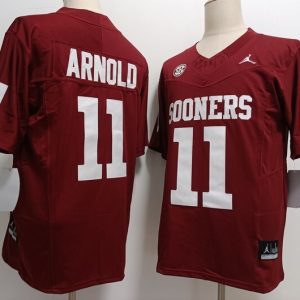 Oklahoma Sooners #11 Jackson Arnold Red jersey