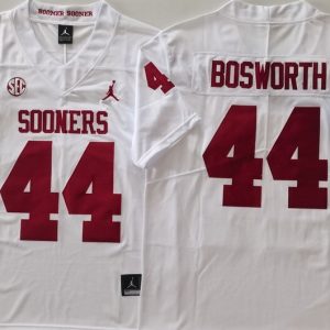 Oklahoma Sooners White #44 BOSWORTH jersey