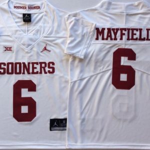 Oklahoma Sooners White #6 MAYFIELD (2) jersey