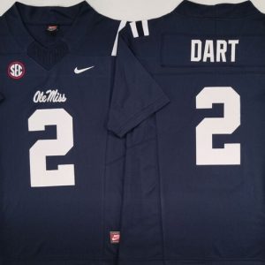 Ole Miss Rebels Blue #2 DART (2) jersey