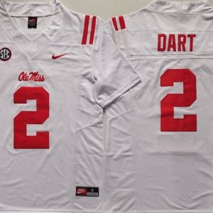 Ole Miss Rebels White #2 DART jersey
