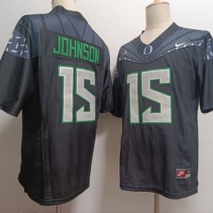 Oregon Ducks #15 Tez Johnson Black jersey