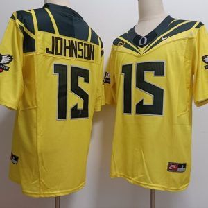 Oregon Ducks #15 Tez Johnson Yellow jersey