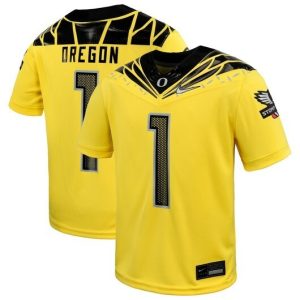 Oregon Ducks #1 Yellow jersey