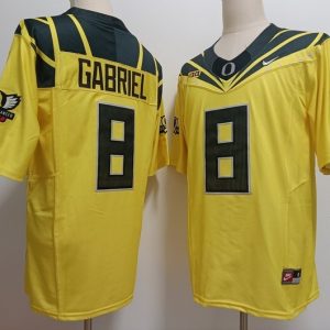 Oregon Ducks #8 Dillon Gabriel Yellow jersey