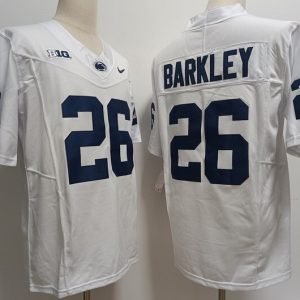 PennStateNittanyLions #26 Saquon Barkley White jersey