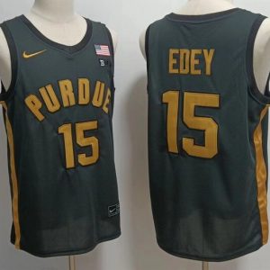 Purdue Boilermakers #15 Zach Edey Green jersey