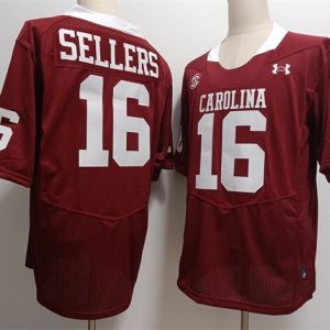 South Carolina Gamecock #16 LaNorris Sellers Vintage Wine Red jersey