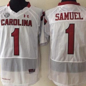 South Carolina Gamecock White #1 SAMUEL jersey