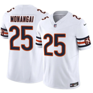 Men's Chicago Bears #25 Kyle Monangai White 2025 F.U.S.E. Vapor Untouchable Limited Jersey