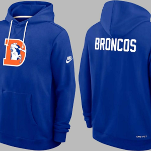 Men's Denver Broncos Blue Pullover Hoodie