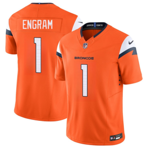 Men's Denver Broncos #1 Evan Engram Orange 2025 F.U.S.E. Vapor Limited Jersey