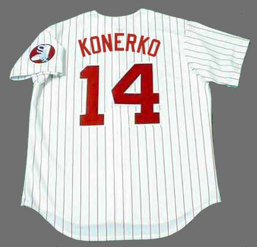 PAUL KONERKO Chicago White Sox 1970's Majestic Throwback Baseball Jersey - Image 2