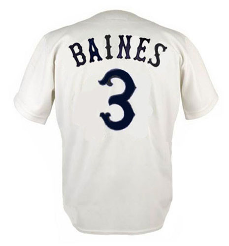 HAROLD BAINES Chicago White Sox 1981 Home Majestic Throwback Baseball Jersey - Image 2