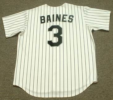 HAROLD BAINES Chicago White Sox 1996 Majestic Throwback Home Baseball Jersey - Image 2