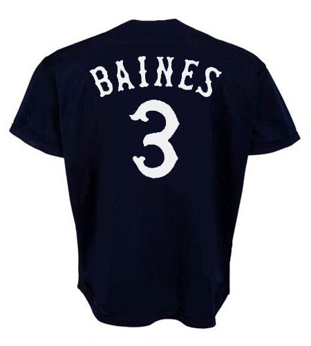 HAROLD BAINES Chicago White Sox 1981 Away Majestic Throwback Baseball Jersey - Image 2