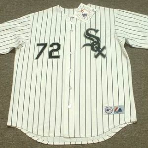 CARLTON FISK Chicago White Sox 1993 Majestic Throwback Home Baseball Jersey