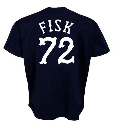 CARLTON FISK Chicago White Sox 1981 Away Majestic Throwback Baseball Jersey - Image 2