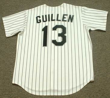 OZZIE GUILLEN Chicago White Sox 1994 Majestic Throwback Home Baseball Jersey - Image 2