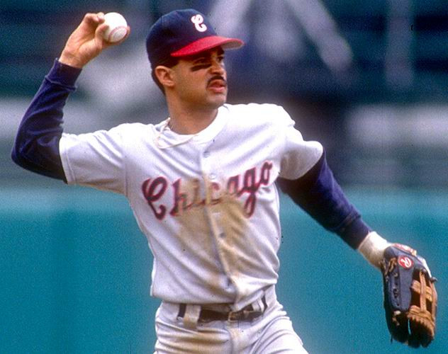 OZZIE GUILLEN Chicago White Sox 1990 Majestic Throwback Away Baseball Jersey - Image 3