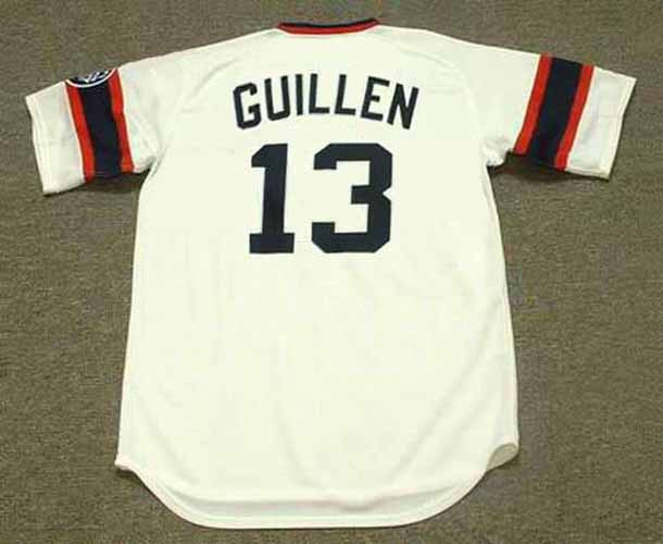 OZZIE GUILLEN Chicago White Sox 1985 Home Majestic Throwback Baseball Jersey - Image 2