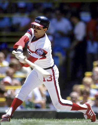 OZZIE GUILLEN Chicago White Sox 1985 Home Majestic Throwback Baseball Jersey - Image 4