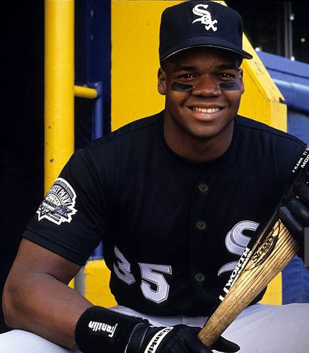 FRANK THOMAS Chicago White Sox 1991 Majestic Throwback Baseball Jersey - Image 3