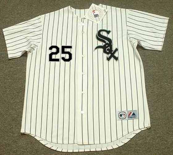 JIM THOME Chicago White Sox 2006 Home Majestic Throwback Baseball Jersey