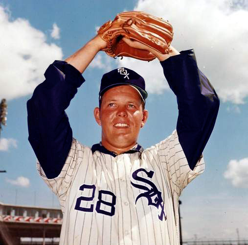 WILBUR WOOD Chicago White Sox 1968 Home Majestic Throwback Baseball Jersey - Image 3